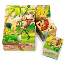 Load image into Gallery viewer, 1Set Nine Blocks Six-sided 3D Wooden Cube Puzzle Toys For Children Kids Educational Toys Funny Games