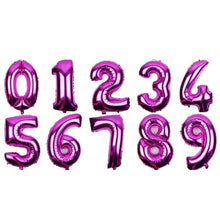 Load image into Gallery viewer, Big 32 Inch Number Foil Balloons Gold Silver Blue Digital Globos For Wedding Birthday Party Decoration In NEW Luxury Style