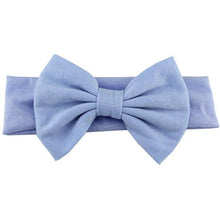 Load image into Gallery viewer, Cotton Elastic Newborn Baby Girls Solid Color Headband Bowknot Hair Band Children Infant Headband Bow for kids