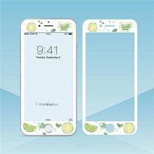 Load image into Gallery viewer, Flowers Cartoon Screen Protector For iPhone 13 12 11 Pro Max Soft Edge Tempered Glass on For iPhone XS MAX XR 7 8 PLUS Lovely Easy Installation Frame 9H Hardness Full Coverage Bubble Free Cute Lovely Cherry Blossom Design Glass For iPhone