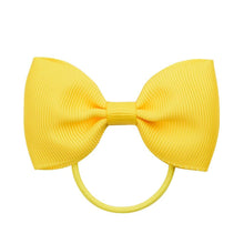 Load image into Gallery viewer, Luxury Handamde Small Baby Elastic Rubber band Head rope Mini Solid Ribbon Bow Tie For Girls Hair Accessories
