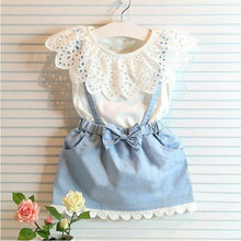 Load image into Gallery viewer, Toddler Kid Girl Ruffles Tops T-shirt Strap Dress Outfit Cute Clothes Set Perfect Gift Unique Design