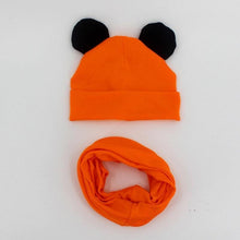 Load image into Gallery viewer, Baby Hat Cotton Ear Cap For Boys And Girls Winter Hat Scarf Set Children Boys Cap Scarf