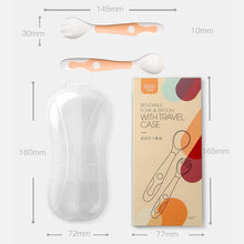 Load image into Gallery viewer, 2Pcs Bendable Baby Spoon Fork Set Toddler Infant Learning Tableware Flatware Utensils Kids Cutlery With Storage Box