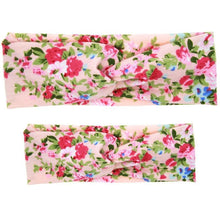 Load image into Gallery viewer, Mother & Baby Headbands Print Floral Elastic Hair Bands Parent-Child Hair Accessories Bow For Baby Girls Bow in Modern Design