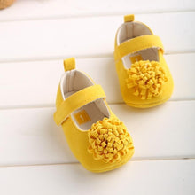 Load image into Gallery viewer, Candy Colors Newborn Baby Prewalker Princess Girl Crib Big Flower Soft Bottom Anti-slip Shoes Footwear Shoes