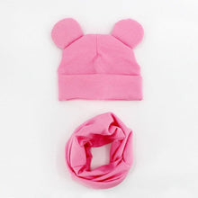 Load image into Gallery viewer, Baby Hat Cotton Ear Cap For Boys And Girls Winter Hat Scarf Set Children Boys Cap Scarf