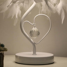Load image into Gallery viewer, STEVVEX Reading Room Luxury Interesting Decor Heart Shape Feather Crystal Lamp Table Lamp for bedroom Light art decor home planetarium