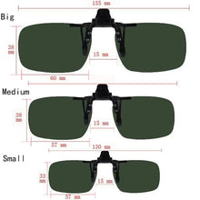 Load image into Gallery viewer, Men Women UV400 Flip Up Glasses Frame clip Polarized Sunglasses Adult Kids Travel Sun Glasses Clip big Medium small Goggles