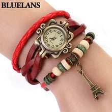 Load image into Gallery viewer, 2018 New Beautiful Girl Lady Hot Vintage Women's Eiffel Tower Quartz Leather Bracelet Wrist Watch 1GOR 6T45 C2K5W
