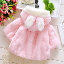 Load image into Gallery viewer, Luxury Mdern Warm Baby Girls Cute Winter Rabbit Hood Outwears Newborn Clothes For Girls In Modern Elegant Design