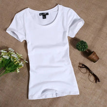 Load image into Gallery viewer, MRMT 2023 Women's T Shirt Women Short Sleeved Slim Solid Color Simple Pure Tee Womens T-Shirt For Female Women T shirts