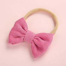 Load image into Gallery viewer, Baby Headband Bow Headbands For Girl Corduroy Head Band Thin Nylon Hairband Newborn Kids Hair Accessories Bow For Kids