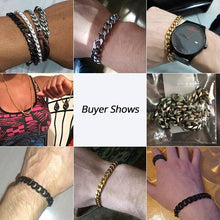 Load image into Gallery viewer, Luxury Popular Trend New Bracelet for Men and Women Curb Cuban Link Chain Stainless Steel Mens Womens Bracelets Chains Jewelry for Men Perfect Gift