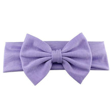 Load image into Gallery viewer, Cotton Elastic Newborn Baby Girls Solid Color Headband Bowknot Hair Band Children Infant Headband Bow for kids