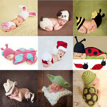 Load image into Gallery viewer, Knitting Baby Hat Newborn Photography Props Cute Children Pajamas Set For Girls And Boys