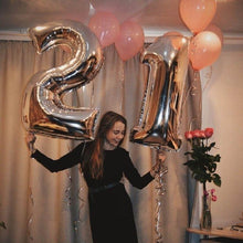 Load image into Gallery viewer, Luxury Big Modern 32inch Number Foil Helium Balloons For Birthday Party and Celebrations Modern Decoration