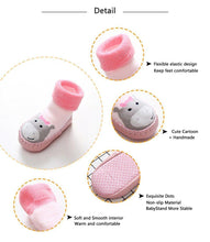 Load image into Gallery viewer, Baby Warm Stretchy Booties Sock With Rubber Soles For Newborn Baby Girl And Boy Socks Slipper