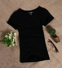 Load image into Gallery viewer, MRMT 2023 Women's T Shirt Women Short Sleeved Slim Solid Color Simple Pure Tee Womens T-Shirt For Female Women T shirts