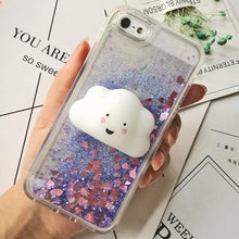 Load image into Gallery viewer, 3D Cat Case For Iphone 5s Se 7 7 Plus Case Liquid Quicksand Glitter Silicone Case For Iphone 8 8 Plus X 6 6s Cover Rubber Silicone Phone Case