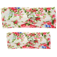 Load image into Gallery viewer, Mother & Baby Headbands Print Floral Elastic Hair Bands Parent-Child Hair Accessories Bow For Baby Girls Bow in Modern Design