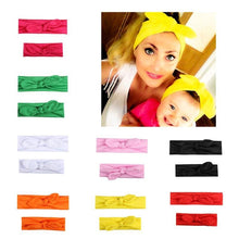 Load image into Gallery viewer, Mother & Baby Hair Bands Kids Headband Parent-kid Rabbit Ear Knot Headwear Turbans Hair Accessories Set