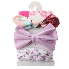 Load image into Gallery viewer, Summer Cute Floral Bows Baby Girl Headbands Elastic Bowknot Newborn Hair Band Turban Set Hair Accessories Bow Set For Kids
