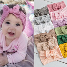 Load image into Gallery viewer, Modern Bowknot Baby Headband Elastic Turban Baby Girl Headbands Baby Girls Bow