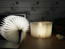 Load image into Gallery viewer, STEVVEX Led Book Lamp Light USB Rechargeable Foldable Wooden Night Light Valentine Birthday Christmas Gift for Family Friend Rechargeable Unique Gift