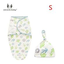 Load image into Gallery viewer, Baby Swaddle Blanket With Cap Swaddle Wrap Swaddling bag Baby Sleeping Bag