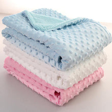 Load image into Gallery viewer, Baby Newborn Thermal Soft Fleece Swaddling Blanket, Solid Bedding Set Cotton Quilt for Infants Baby Kids