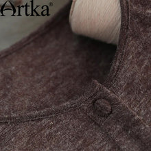 Load image into Gallery viewer, ARTKA Women's Autumn New Floral Printed Twin-set Dress Fashion O-Neck Long Sleeve Empire Waist A-Line Dress LA10437Q