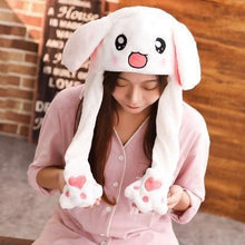 Load image into Gallery viewer, Modern Elegant Winter Interesting Girls Animals Ear Moving Jumping Hats Children and Adults Women Warm Rabbit Winter Caps In Modern Design