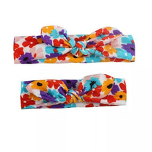Load image into Gallery viewer, Mother & Baby Headbands Print Floral Elastic Hair Bands Parent-Child Hair Accessories Bow For Baby Girls Bow in Modern Design