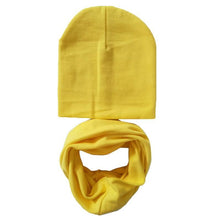 Load image into Gallery viewer, Winter Autumn Baby Hat Scarf Set Newborn Baby Bonnet Soft Cotton Warm Cap Kids Children With Scarf