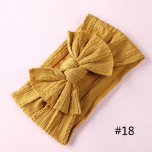 Load image into Gallery viewer, Modern Braid Nylon Bow Knot Solid Wide Nylon Headbands Turban Baby Girls Head Wrap For Girls