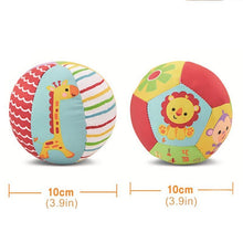 Load image into Gallery viewer, Animal Ball Soft Plush Baby Mobile Toys With Sound Baby Rattle Body Building Ball Newborn Educational Toys For Kids