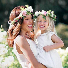 Load image into Gallery viewer, Modern Flower Headband Newborn Matching Flower Crown for Mother Kids Hair Band Accessories