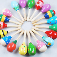 Load image into Gallery viewer, Baby Kid Wooden Ball Toy Sand Hammer Rattle Musical Instrument Percussion Infant (Multicolor)Random PCS For Kids
