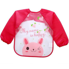 Load image into Gallery viewer, Waterproof Long Sleeve Girl Bibs Kids Burp Cloth Feeding Bib with Pocket Bib For Kids