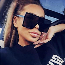 Load image into Gallery viewer, Oversized Luxury Trend New Woman Sunglasses With Black Fashion Square Glasses And Big Frame Sunglasses In Modern Glasses Famous Style