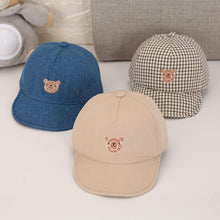 Load image into Gallery viewer, Luxury Summer Newborn Baby Sun Hat Cotton Beret Hat Cartoon Striped Bear Snapback Baseball Cap Baby Hats For girls and Boys Kids