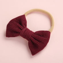 Load image into Gallery viewer, Baby Headband Bow Headbands For Girl Corduroy Head Band Thin Nylon Hairband Newborn Kids Hair Accessories Bow For Kids