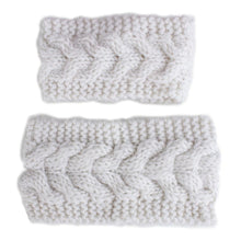 Load image into Gallery viewer, HandmadeKnit Wool Hairband for Mother & Daughter Headband Knit Flower Hairband Ear Warmer Headwrap