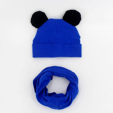 Load image into Gallery viewer, Baby Hat Cotton Ear Cap For Boys And Girls Winter Hat Scarf Set Children Boys Cap Scarf