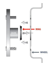 Load image into Gallery viewer, 70.1-57.1mm 4pcs Black Plastic Wheel Hub Centric Rings for VW Skoda Wheel Rim Parts Car Accessories