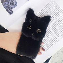 Load image into Gallery viewer, 3D Cartoon Doll Protective Case Cute Girls Women Furry Plush Case For Iphone 13 12 11 Pro Xs Max X Xr Se Cases 3d Cartoon Cat Furry Fluffy Warm Case For Iphone 6 6s 7 8 Plus 12prophone Case