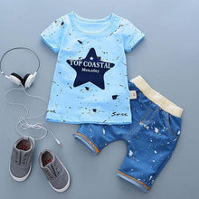Load image into Gallery viewer, Fashion T shirt and Shorts Set Cartoon Cotton Summer Clothing for Newborn Baby Boy Infant Fashion Outerwear Clothes