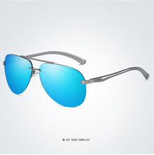 Load image into Gallery viewer, Luxury Aluminium Magnesium Men's Sports Driving Polarized Sunglasses With Stanless Steel Frame Ultra Light Men Glasses In Aviation Pilot Style With UV400 Protection