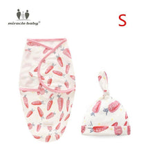Load image into Gallery viewer, Baby Swaddle Blanket With Cap Swaddle Wrap Swaddling bag Baby Sleeping Bag